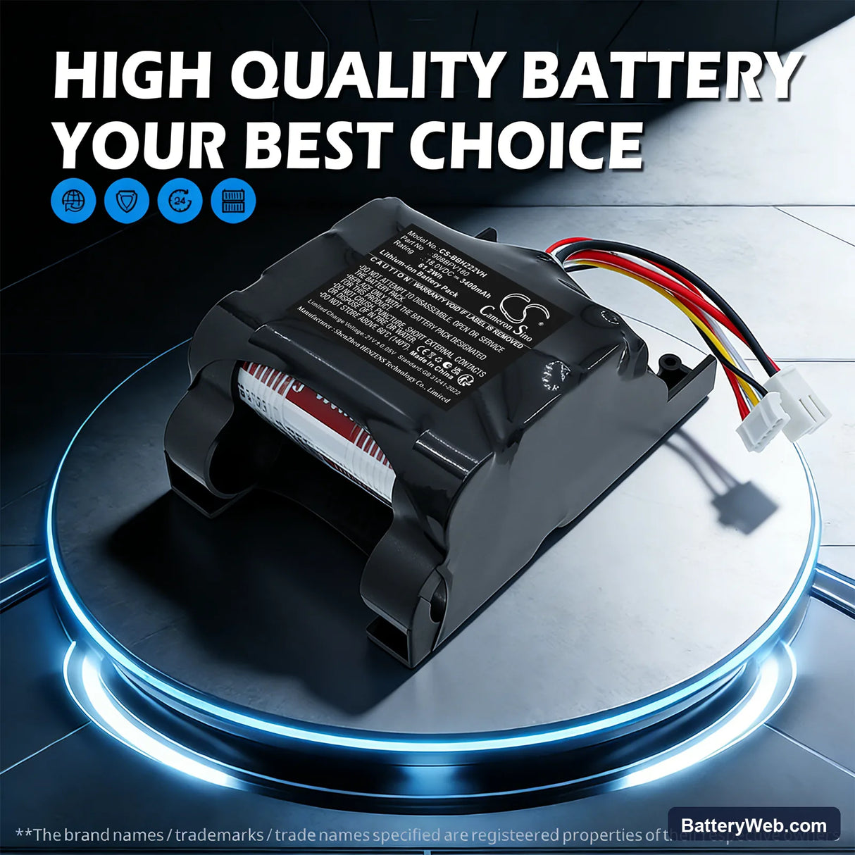 Bosch 11021499 Replacement Battery, 18.0V, 3400mAh, Li-ion 7