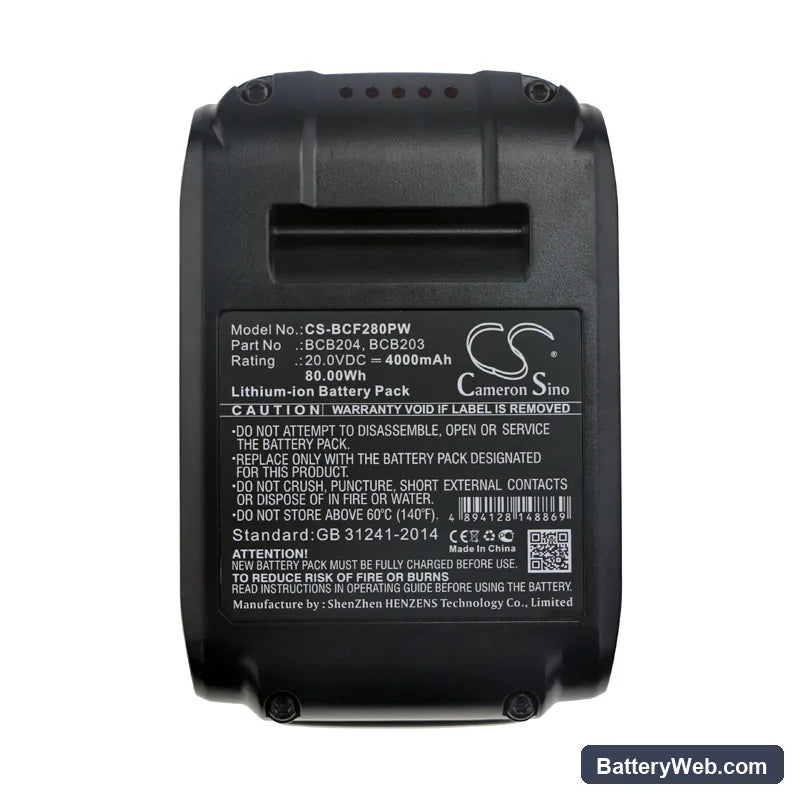 Bostitch BCF28WWB Replacement Battery, 20V, 4000mAh, Li-ion 6