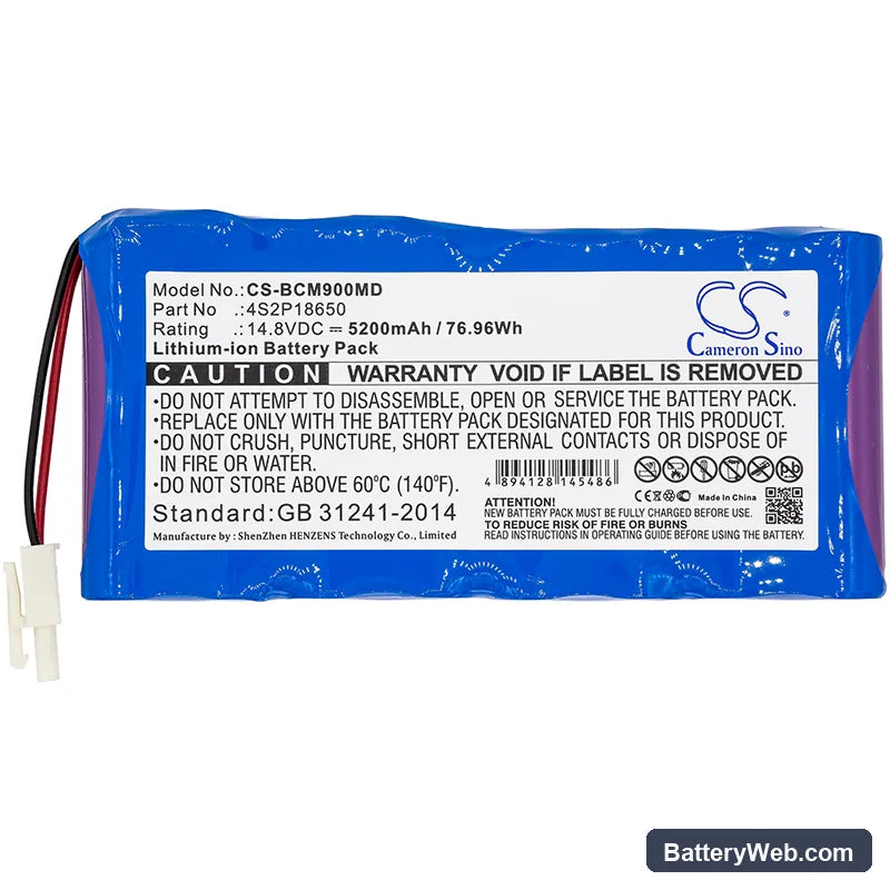 Biocare PM900S Replacement Battery, 14.8V, 5200mAh, Li-ion 3