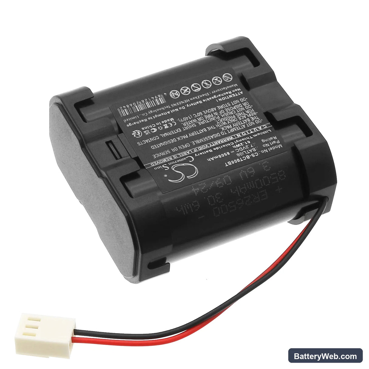Daitem D14000 Replacement Battery, 7.2V, 8500mAh, Li-SOCl2 2