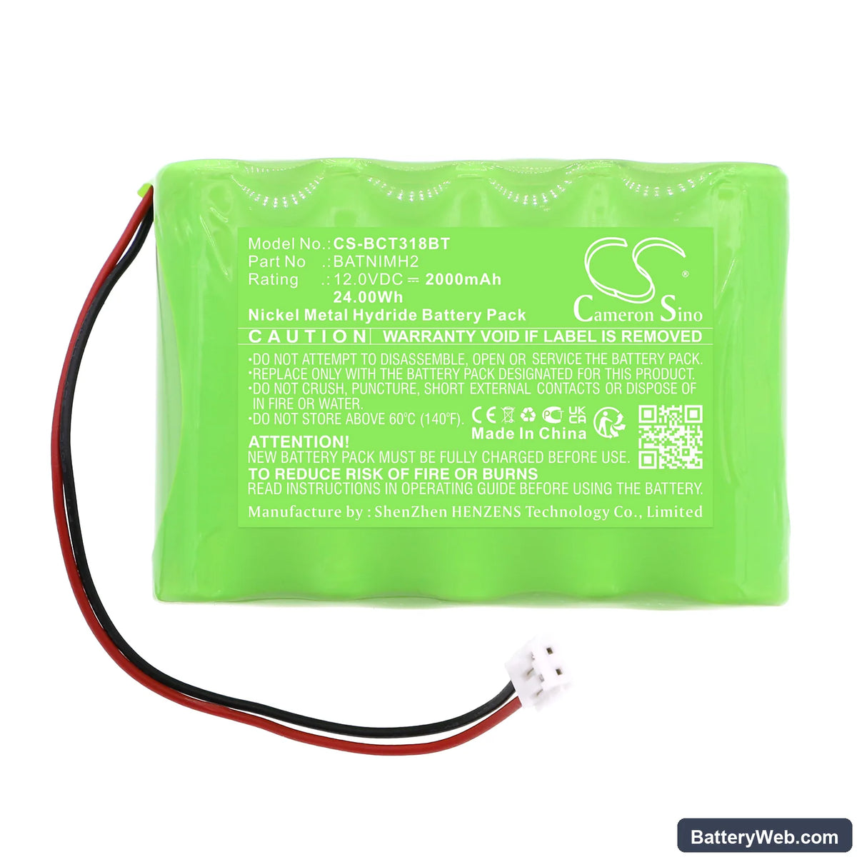 Atral Logisty Replacement Battery, 12V, 2000mAh, Ni-MH 3