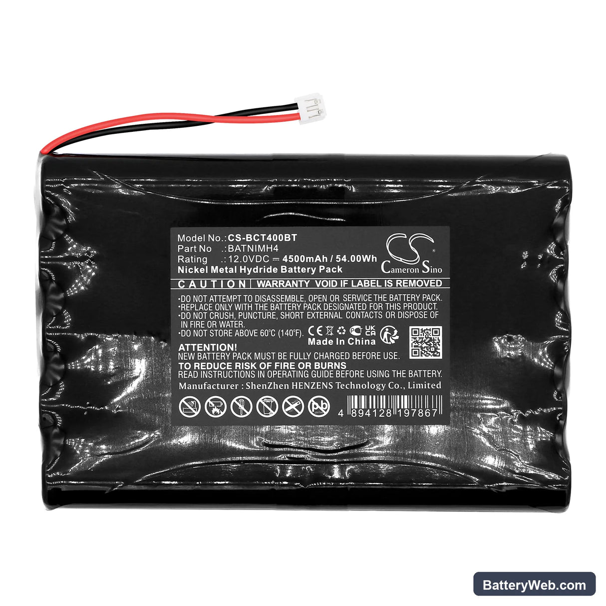 Daitem 318-16D Replacement Battery, 12V, 4500mAh, Ni-MH 3