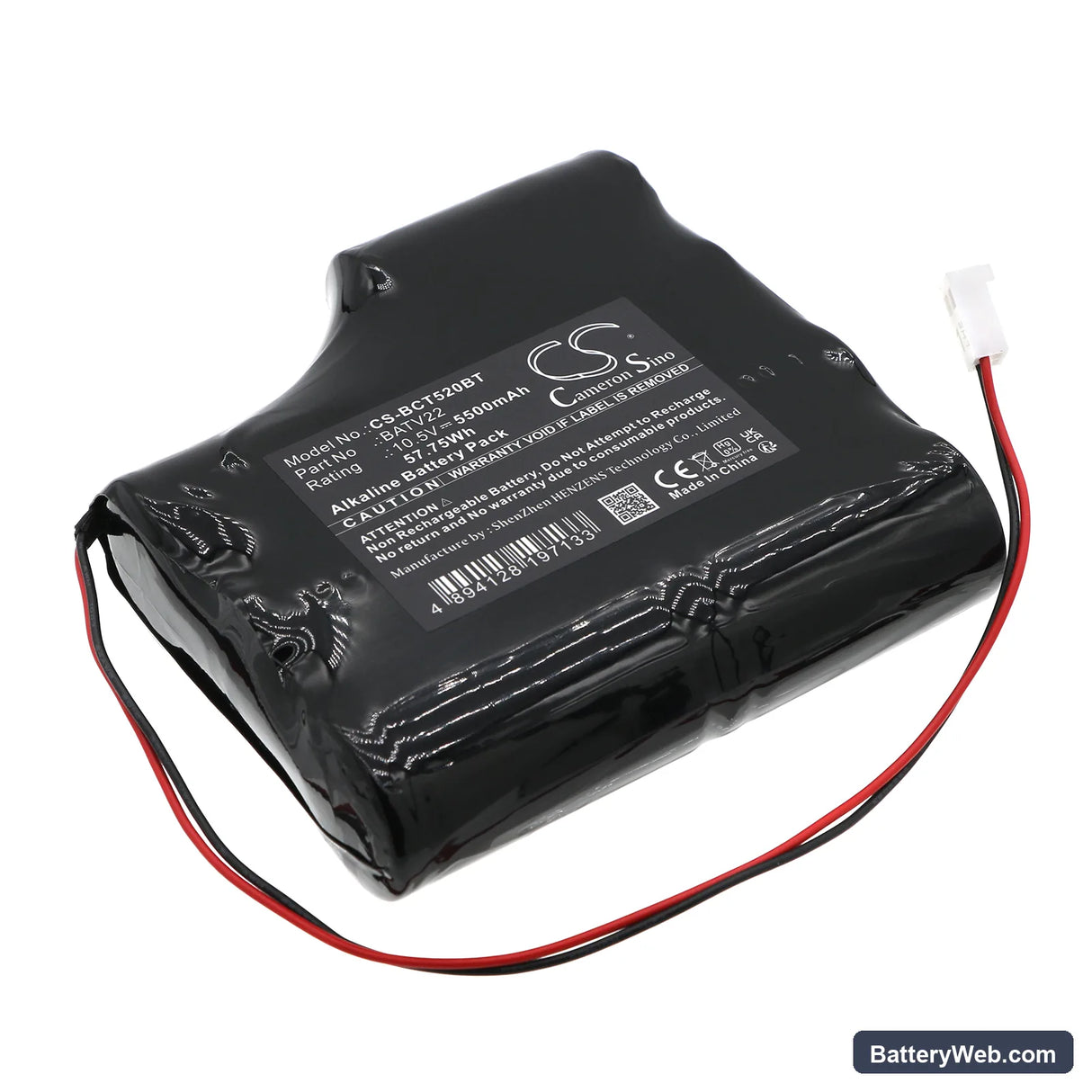 Daitem 520-27D Replacement Battery, 10.5V, 5500mAh, Alkaline 1
