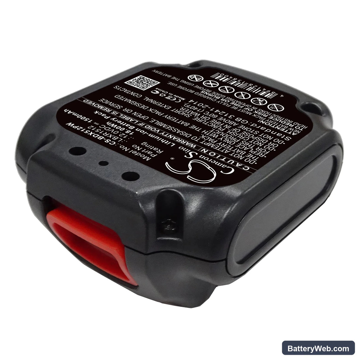 Black & Decker BDCDD12 Replacement Battery, 12V, 1500mAh, Li-ion 4