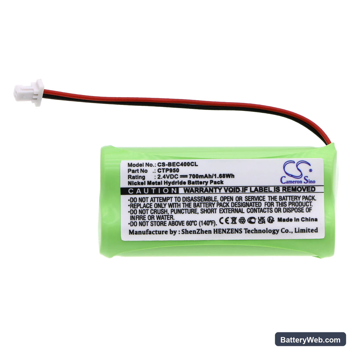 Bang & Olufsen Beocom 4 Replacement Battery, 2.4V, 700mAh, Ni-MH 3