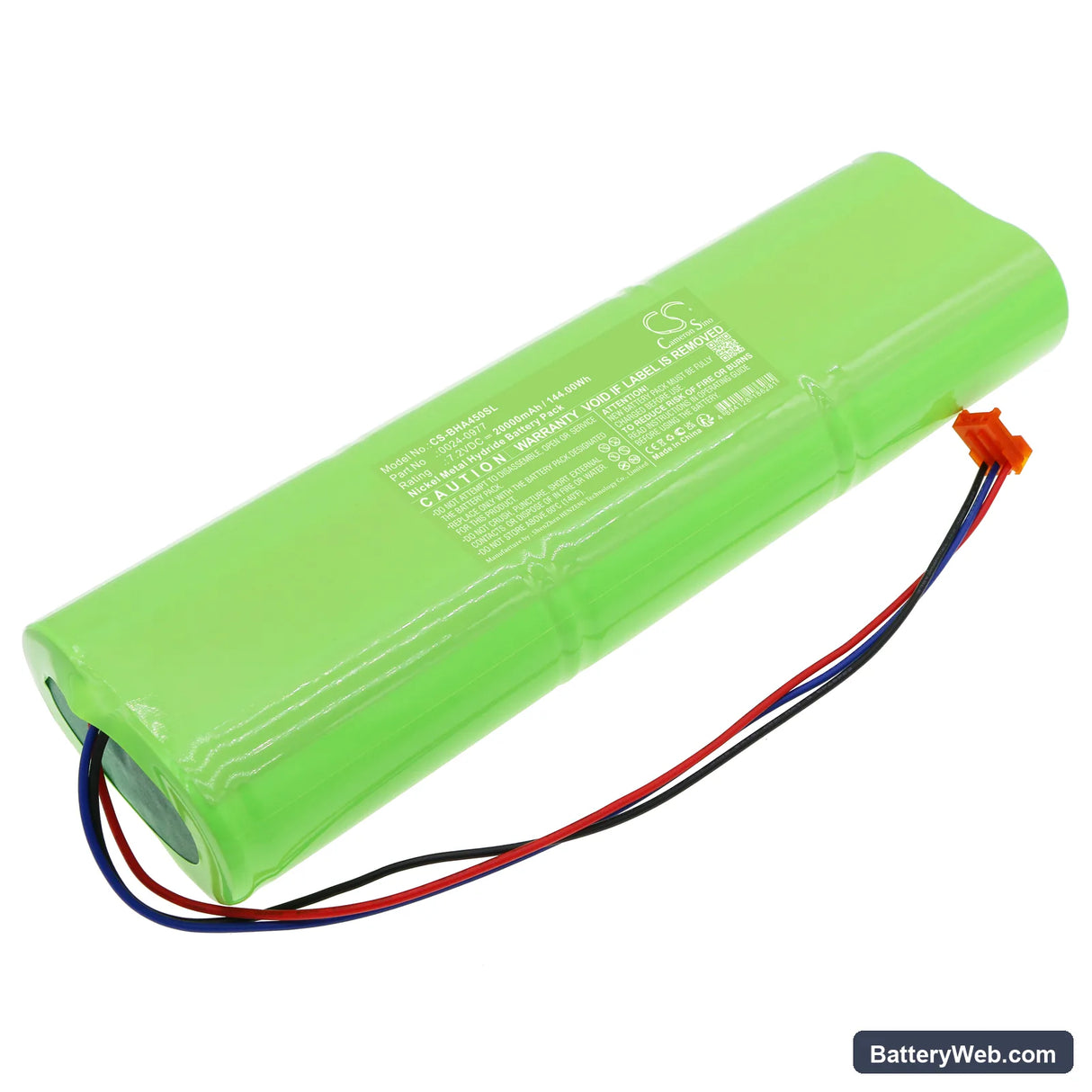 Bacharach ECA 450 Analyzers Replacement Battery, 7.2V, 20000mAh, Ni-MH 1