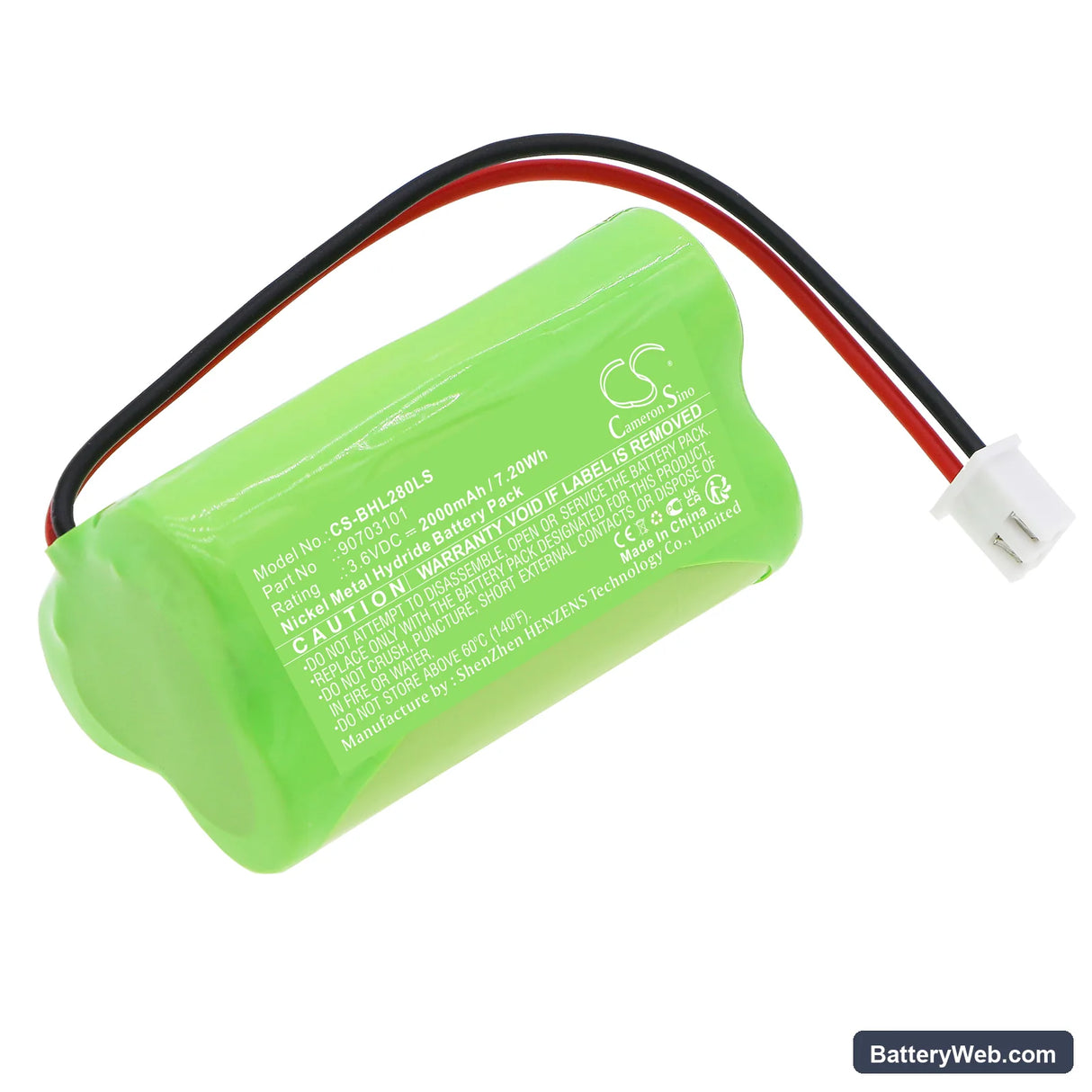 Pansan 5020 Replacement Battery, 3.6V, 2000mAh, Ni-MH 1