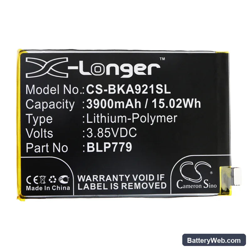 Vivo A92S Replacement Battery, 3.85V, 3900mAh, Li-Polymer 3