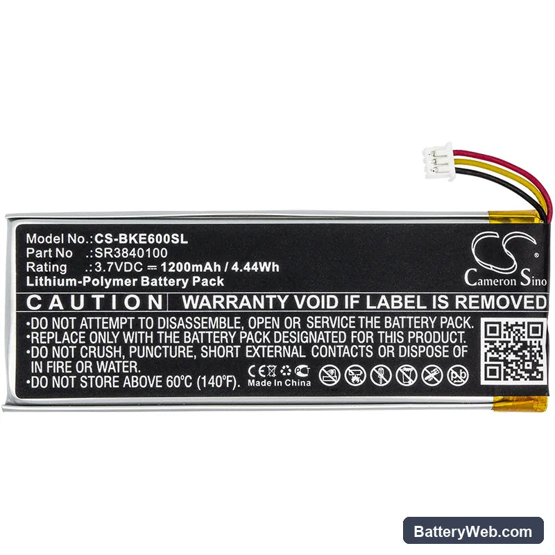 Becker Active 6 Replacement Battery, 3.7V, 1200mAh, Li-Polymer 3