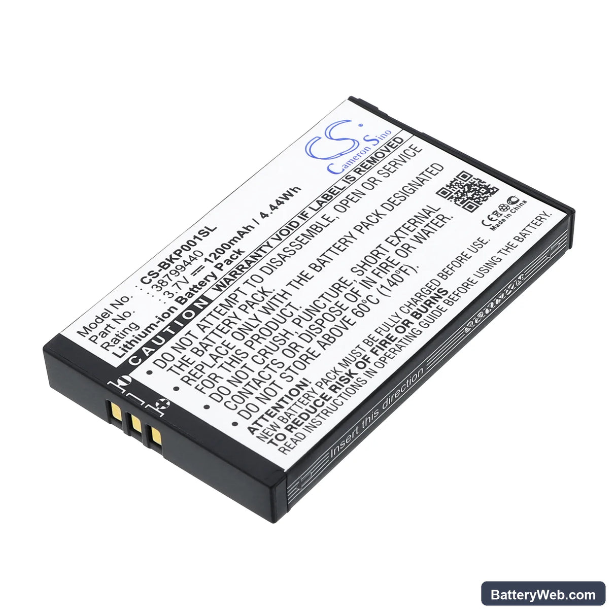Becker Traffic Assist Pro Replacement Battery, 3.7V, 1200mAh, Li-ion 1