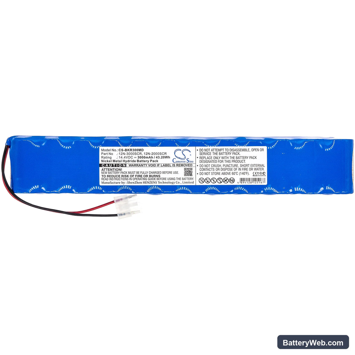 Schiller defiscope DS Replacement Battery, 14.4V, 3000mAh, Ni-MH 3
