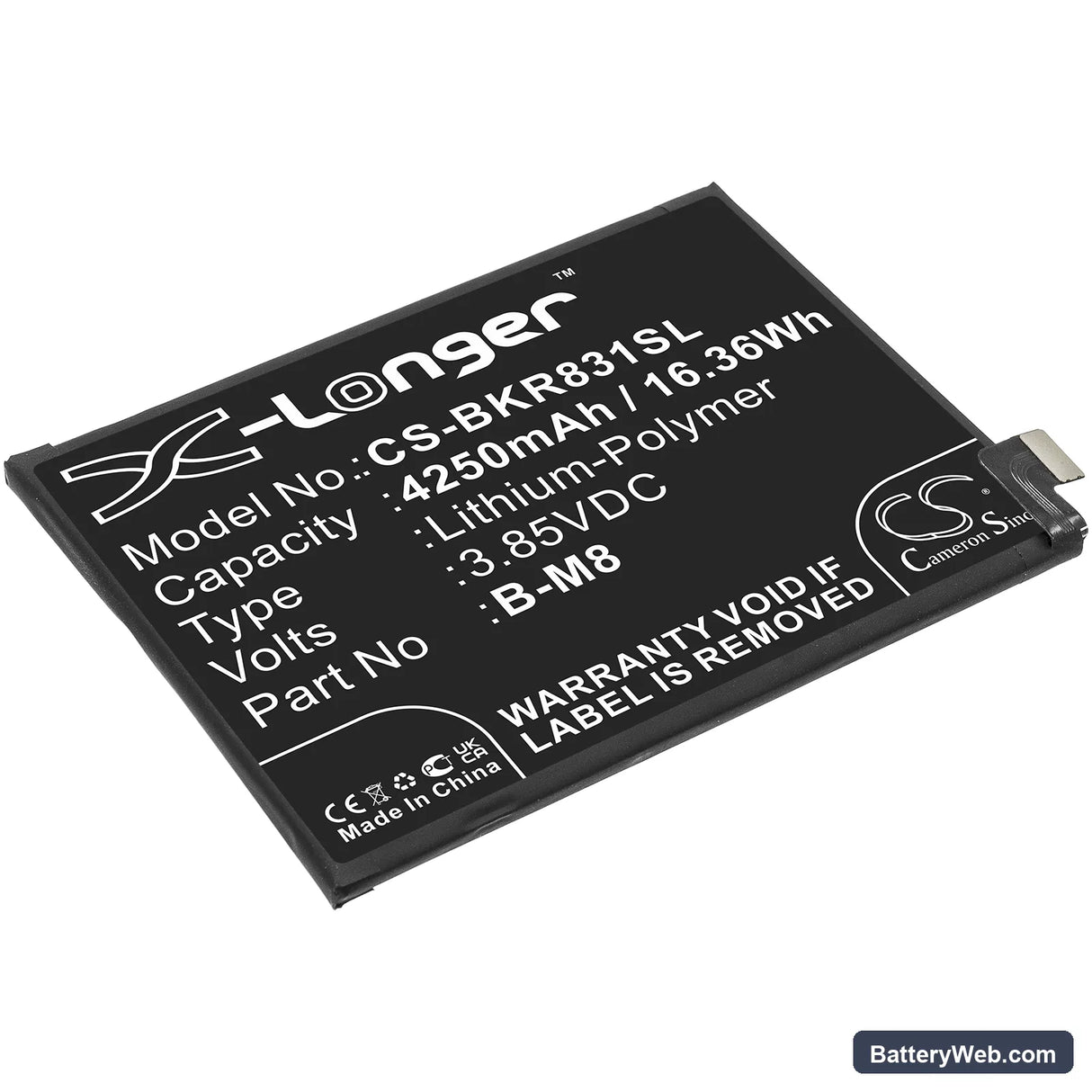 Vivo NEO 3 Replacement Battery, 3.85V, 4250mAh, Li-Polymer 1