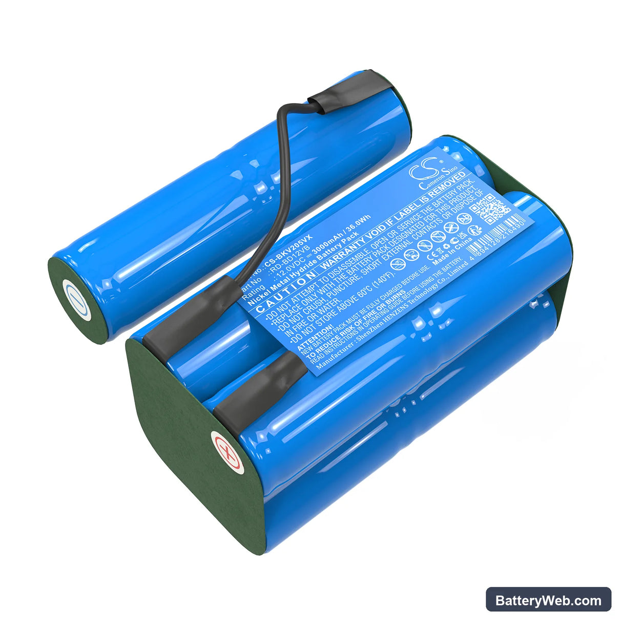 Black+Decker Pivot PV1205B Replacement Battery, 12V, 3000mAh, Ni-MH 1
