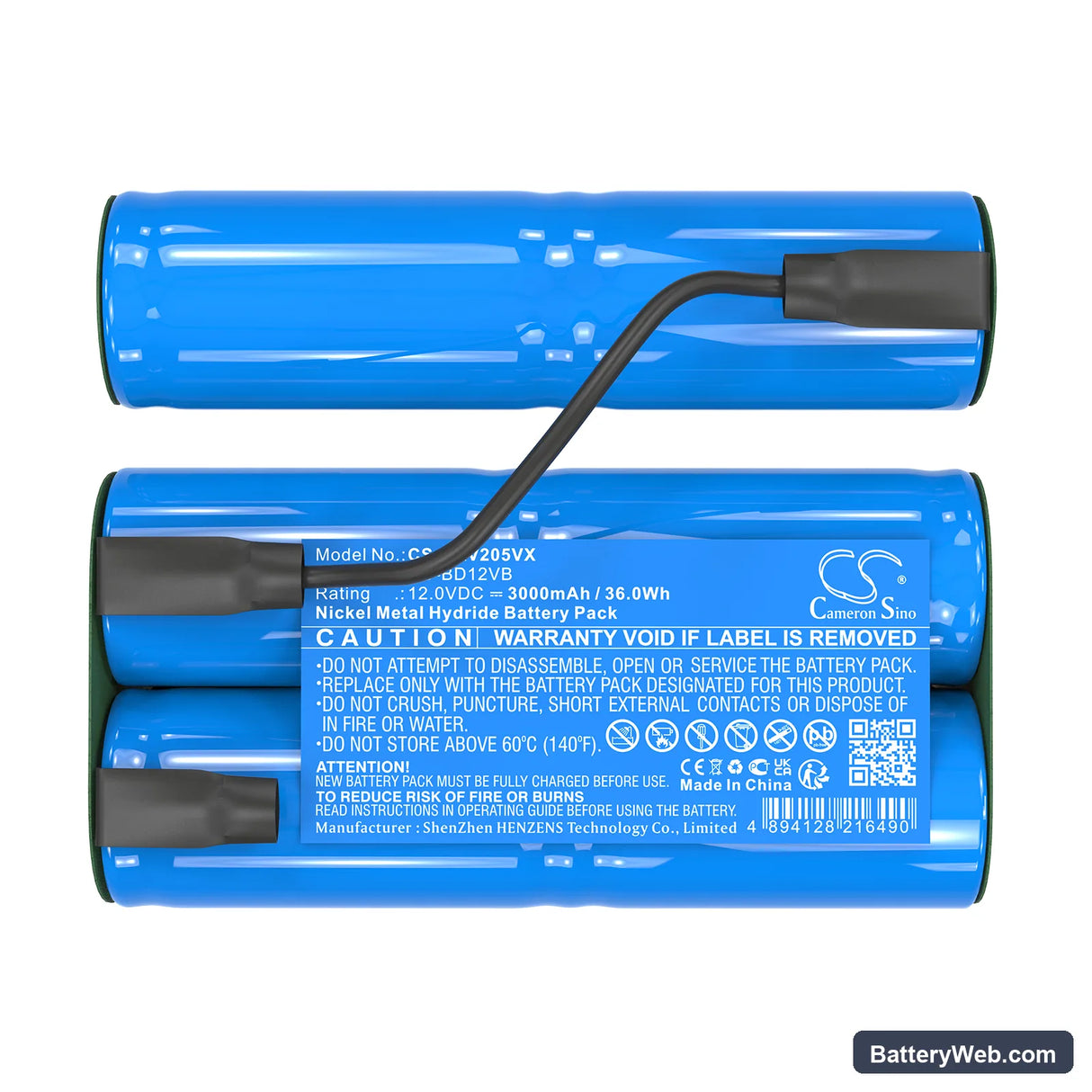 Black+Decker Pivot PV1205B Replacement Battery, 12V, 3000mAh, Ni-MH 5
