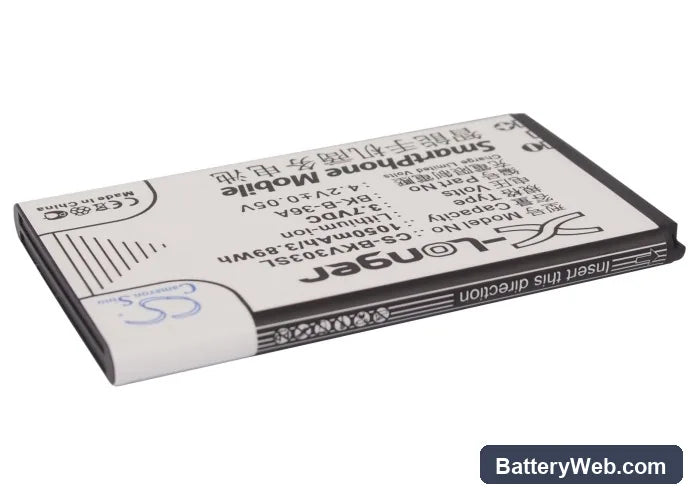 BBK VIVO Y1 Replacement Battery, 3.7V, 1050mAh, Li-ion 2