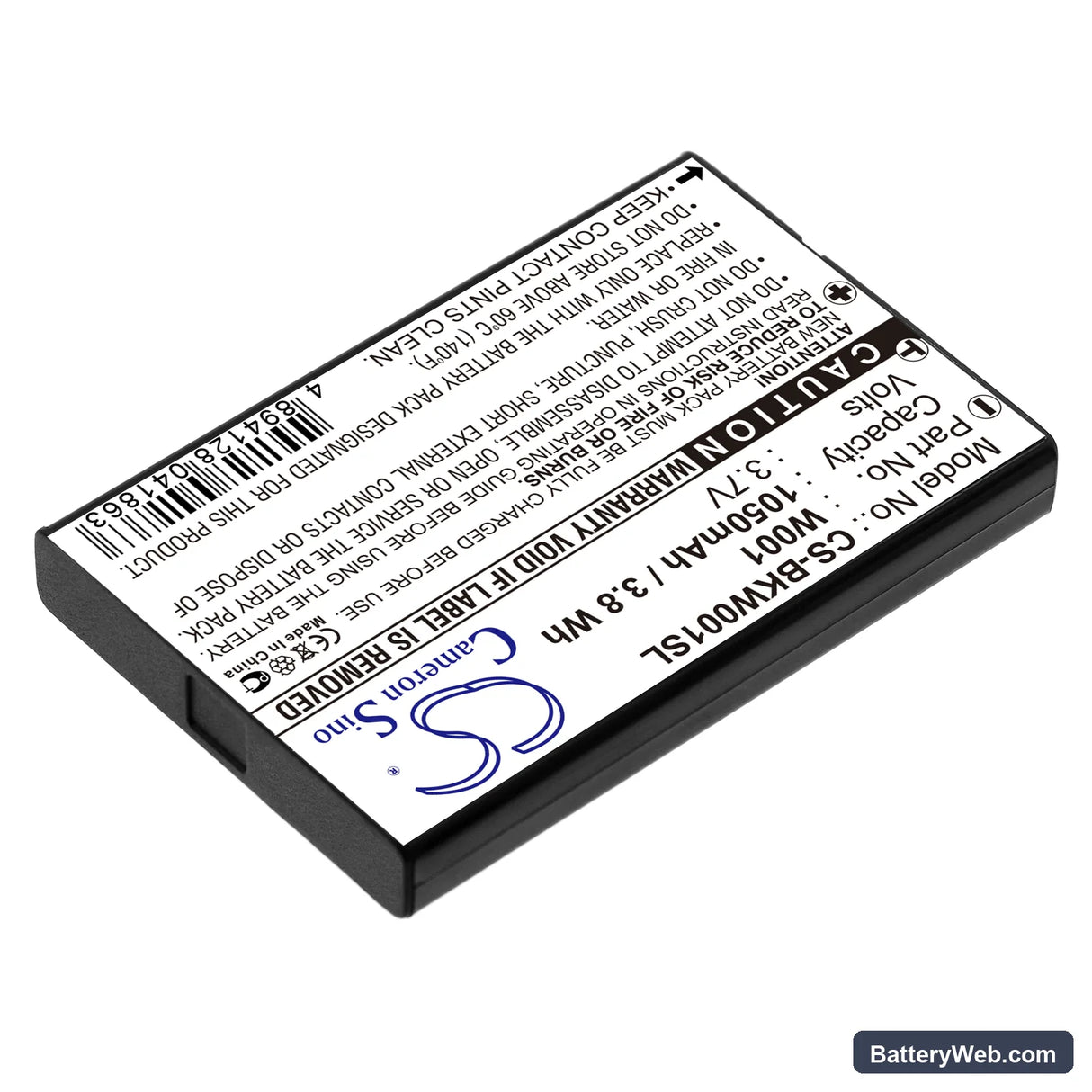 SMC Skype Wifi Phone Replacement Battery, 3.7V, 1050mAh, Li-ion 2