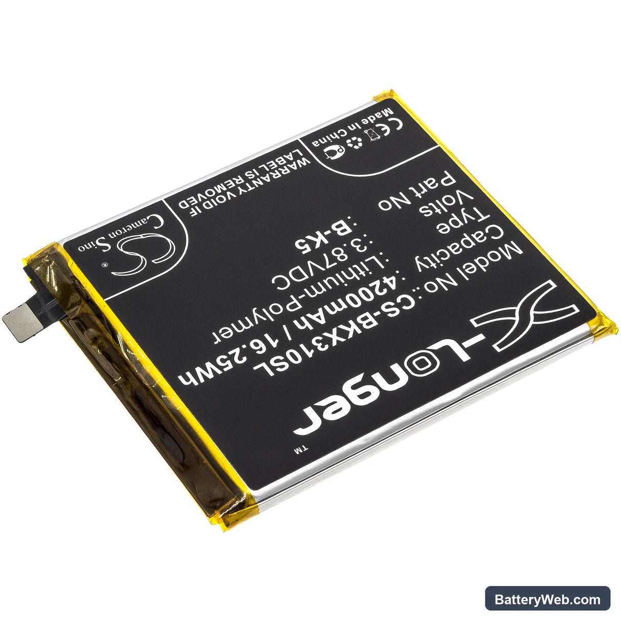 Vivo X30 Pro Replacement Battery, 3.87V, 4200mAh, Li-Polymer 2