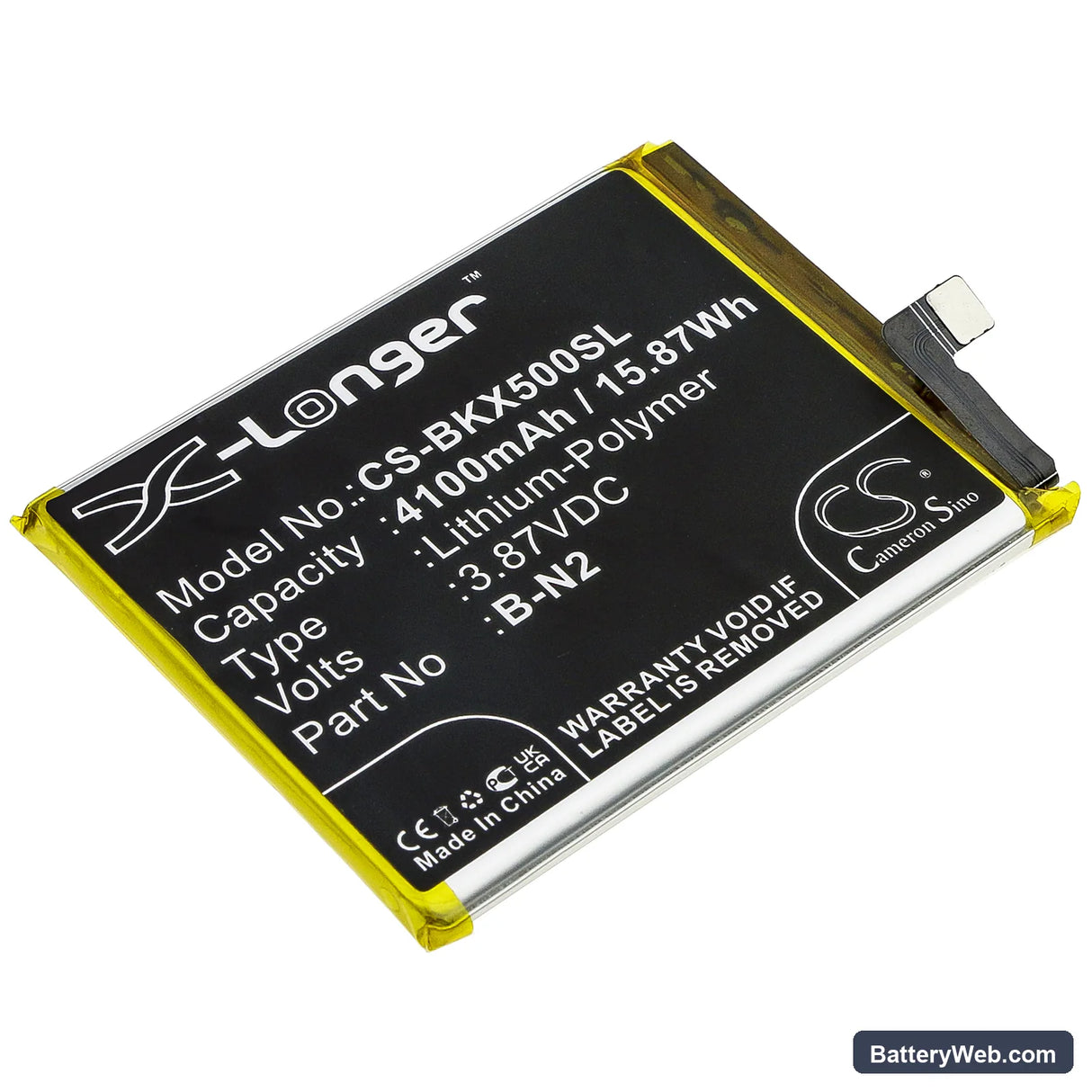 Vivo X50 Replacement Battery, 3.87V, 4100mAh, Li-Polymer 1