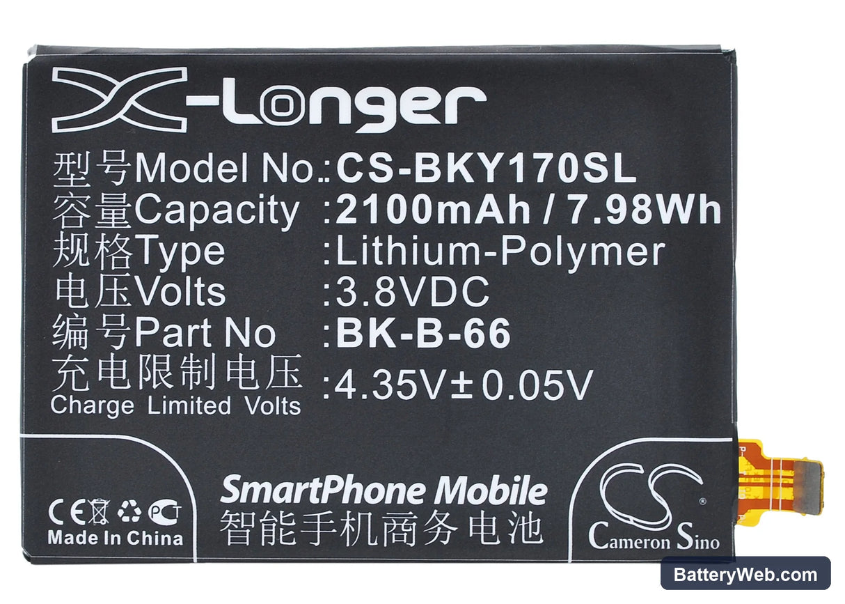 BBK VIVO Y17 Replacement Battery, 3.8V, 2100mAh, Li-Polymer 5