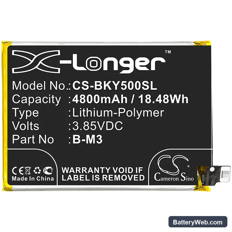 BBK VIVO Y50 Replacement Battery, 3.85V, 4800mAh, Li-Polymer 3