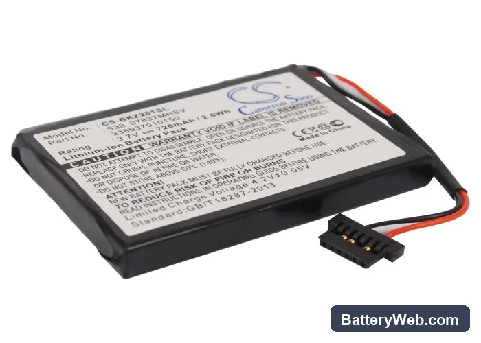 Becker Traffic Assist Z200 Replacement Battery, 3.7V, 720mAh, Li-ion 1
