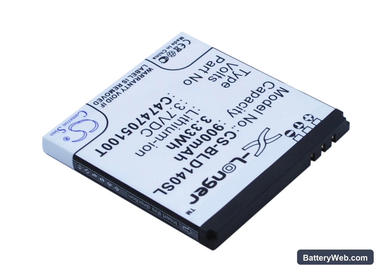 BLU Dash JR Replacement Battery, 3.7V, 900mAh, Li-ion 2