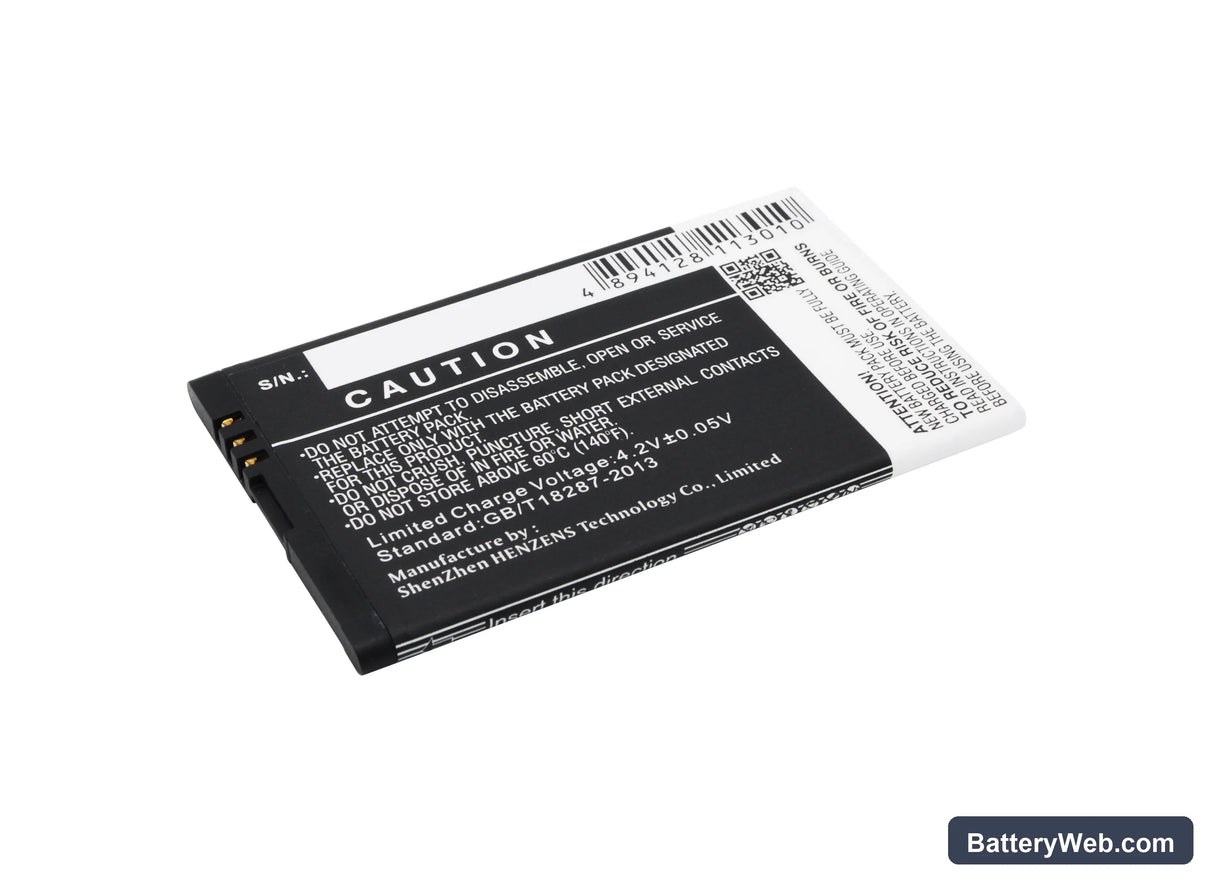BLU Dash Jr 4.0 K Replacement Battery, 3.7V, 1500mAh, Li-ion 4