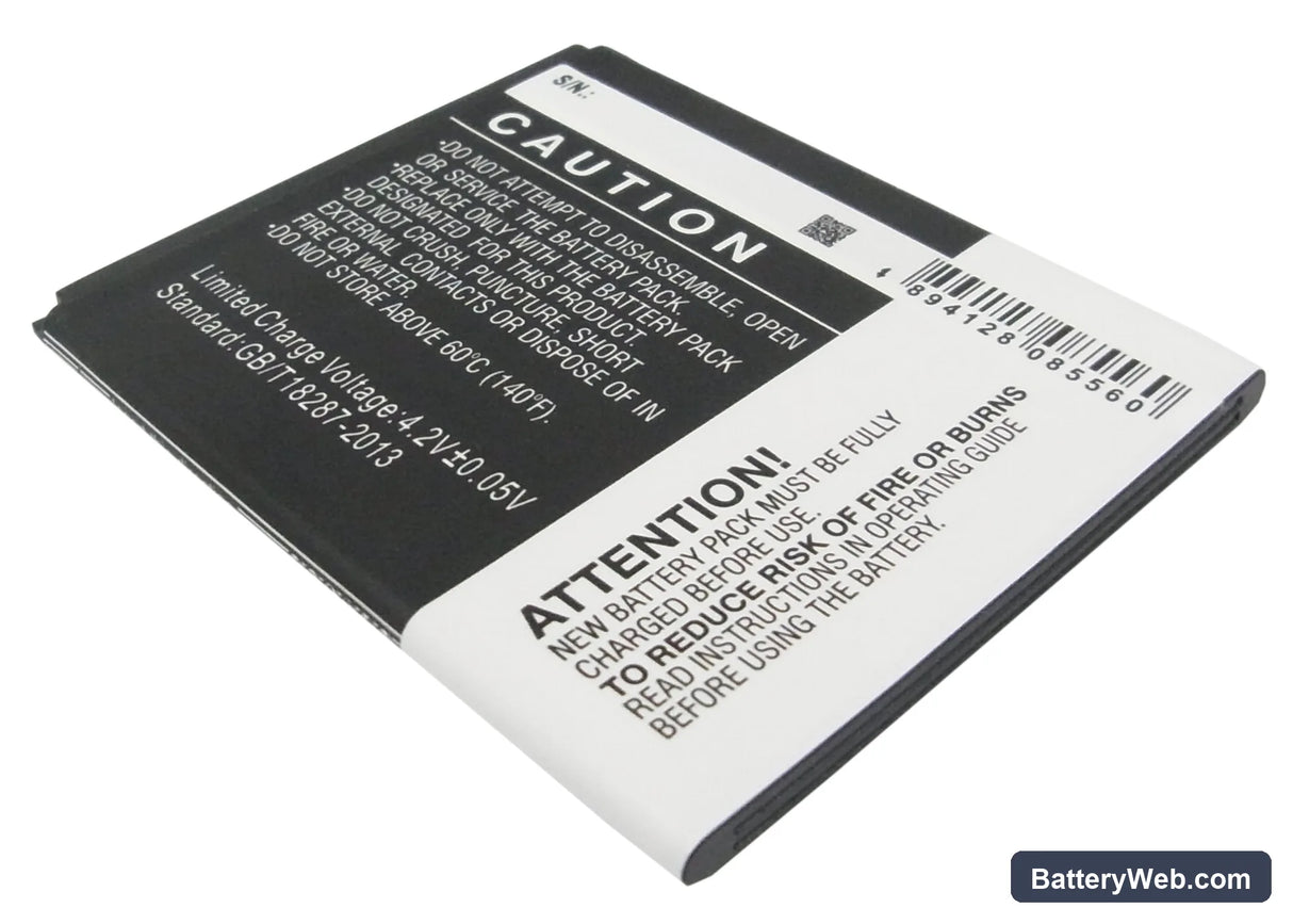BLU Dash 5.0 Replacement Battery, 3.7V, 2000mAh, Li-ion 4