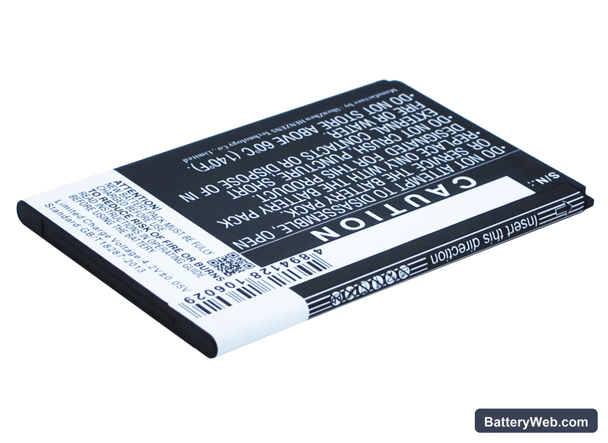 BLU Studio 5.0C Replacement Battery, 3.7V, 1800mAh, Li-ion 5