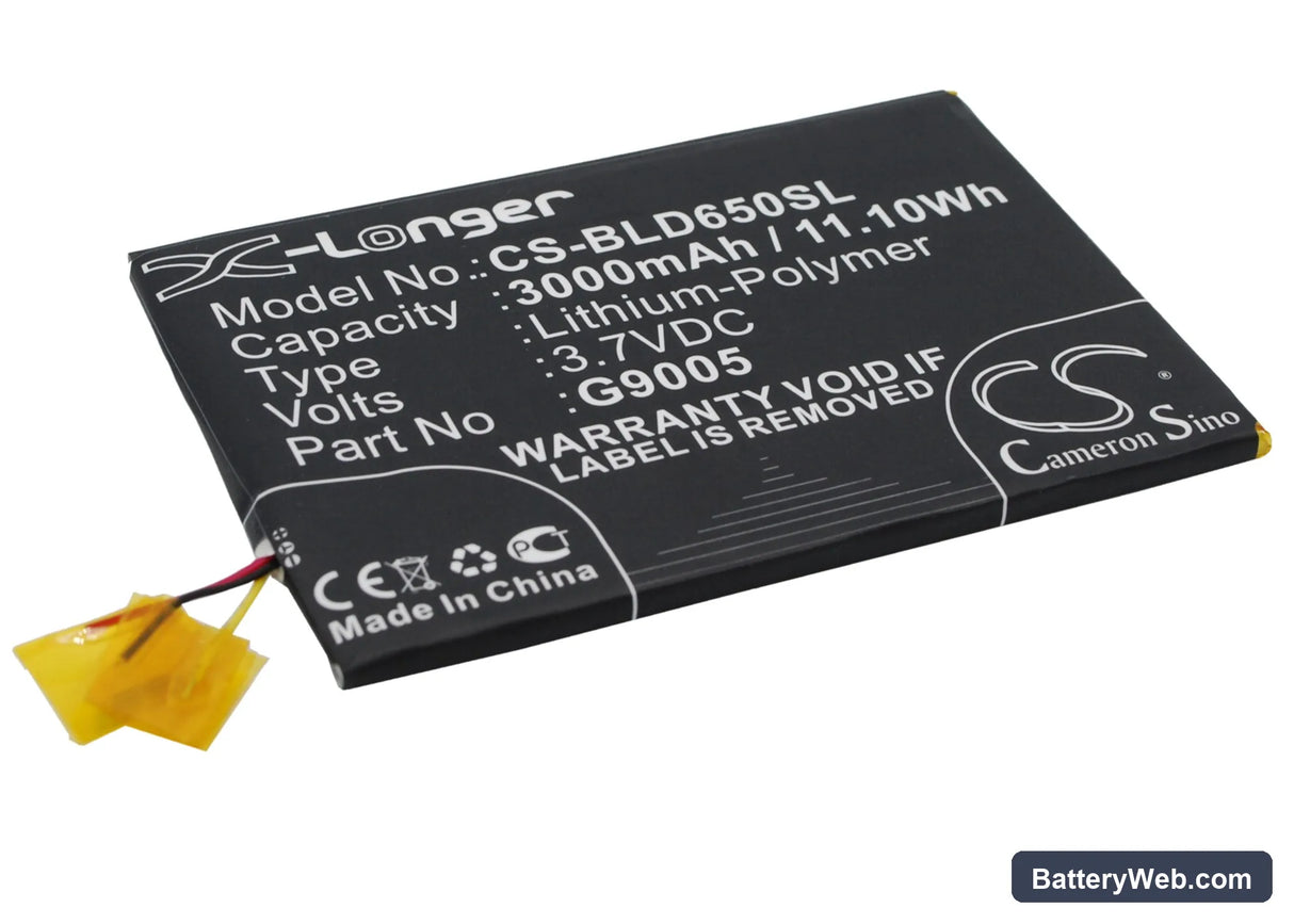 BLU Studio 6.0 HD Replacement Battery, 3.7V, 3000mAh, Li-Polymer 2