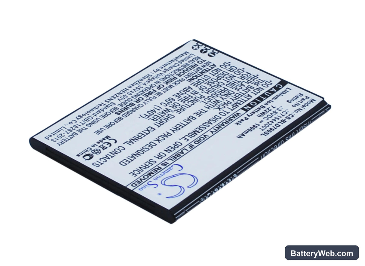 BLU Studio G Replacement Battery, 3.8V, 1900mAh, Li-ion 2
