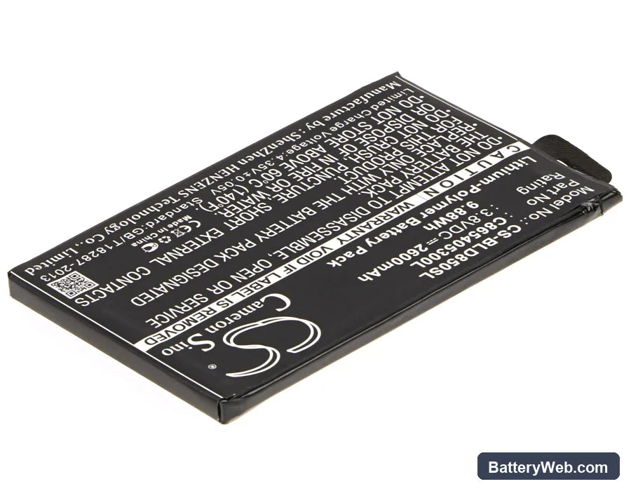 BLU Studio XL Replacement Battery, 3.8V, 2600mAh, Li-Polymer 2