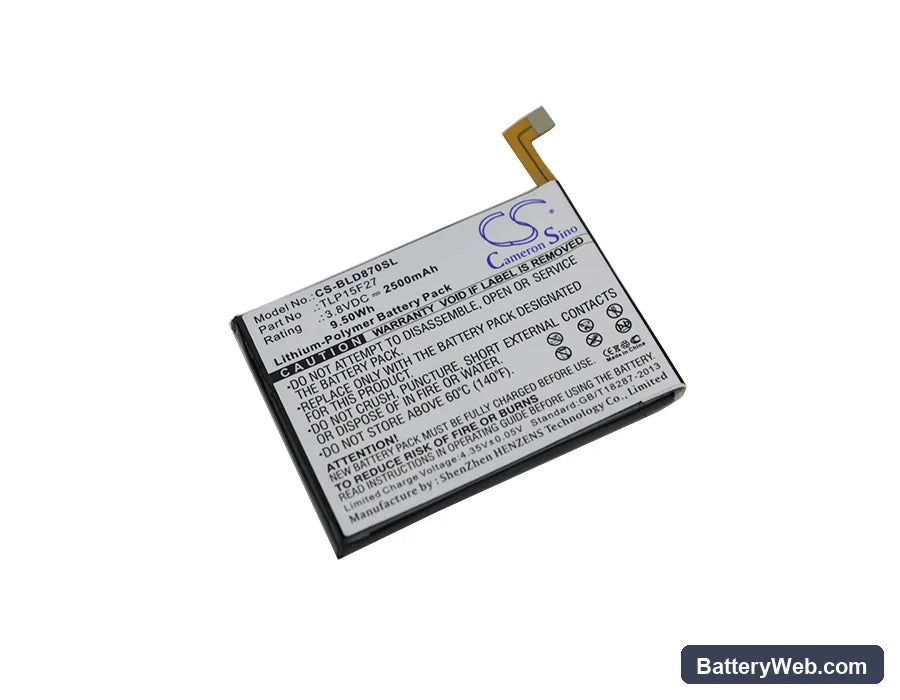 BLU Studio C Super Camera Replacement Battery, 3.8V, 2500mAh, Li-Polymer 1