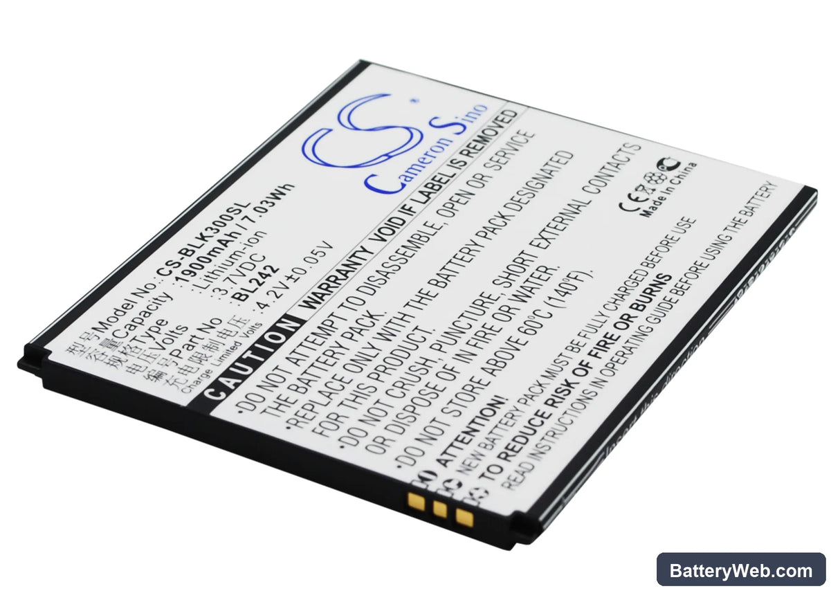 Lenovo K3 Replacement Battery, 3.7V, 1900mAh, Li-ion 2