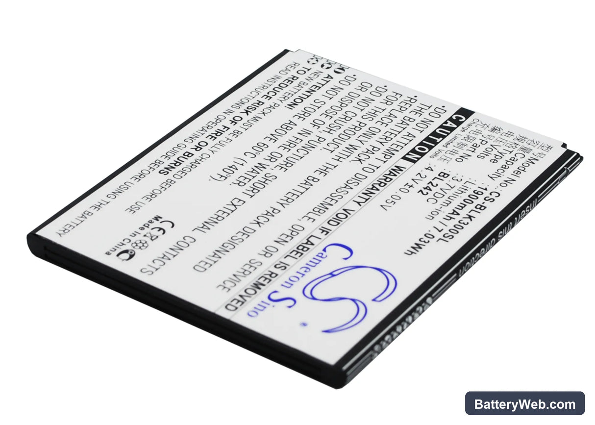 Lenovo K3 Replacement Battery, 3.7V, 1900mAh, Li-ion 3