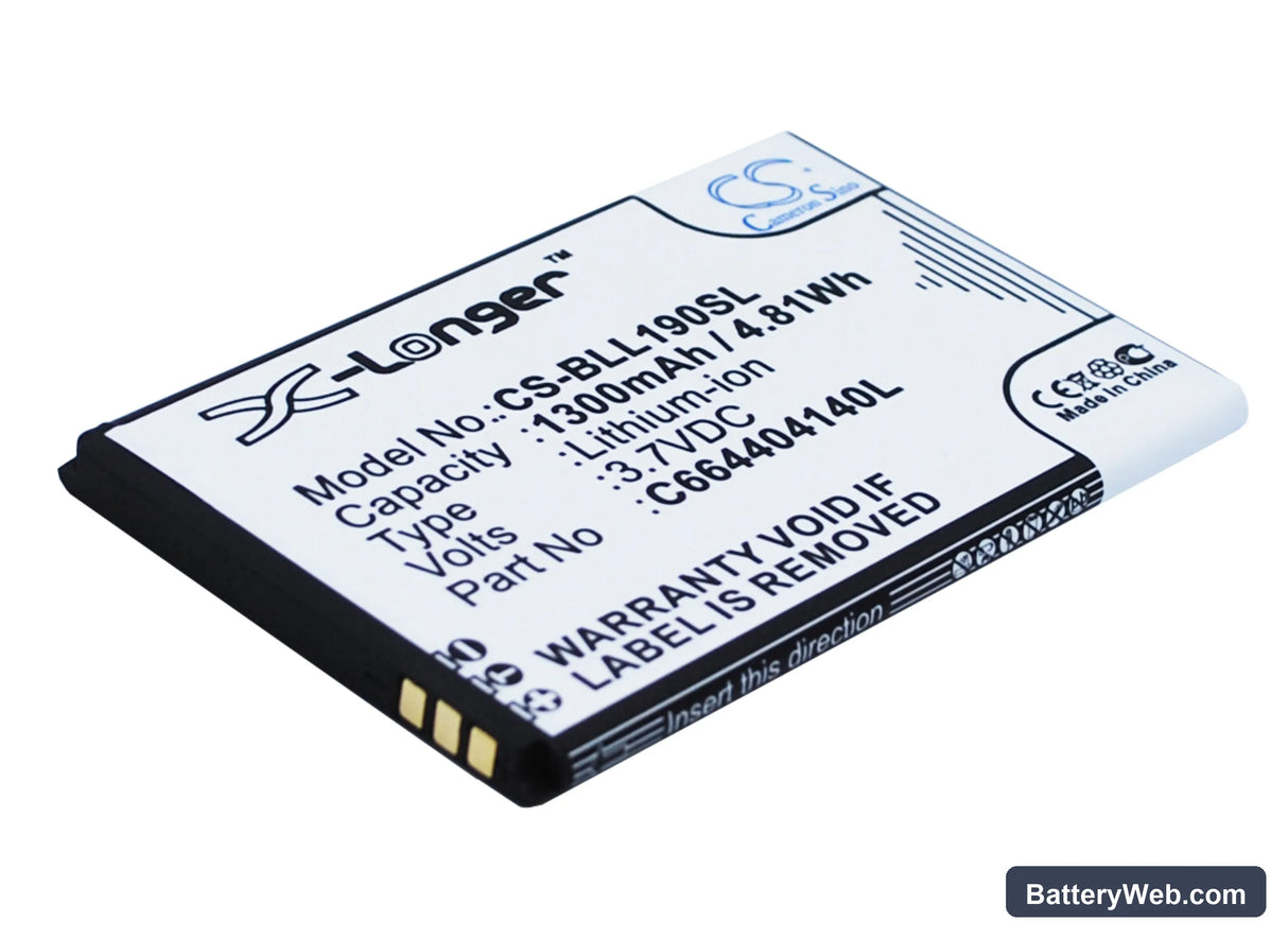 BLU Life Pay mini Replacement Battery, 3.7V, 1300mAh, Li-ion 2
