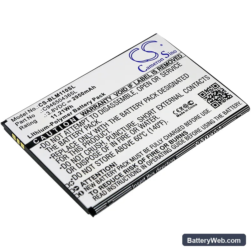 BLU Life Max Replacement Battery, 3.8V, 2950mAh, Li-Polymer 1