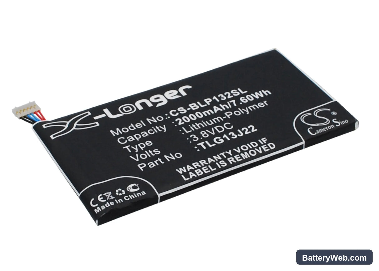 Wiko Darkfull Replacement Battery, 3.8V, 2000mAh, Li-Polymer 3