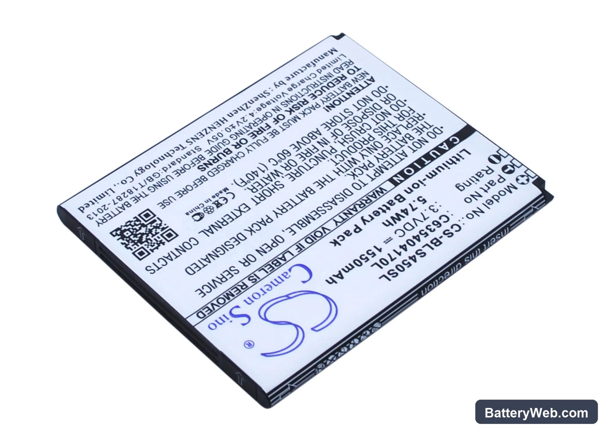 BLU Star 4.5 Replacement Battery, 3.7V, 1550mAh, Li-ion 2