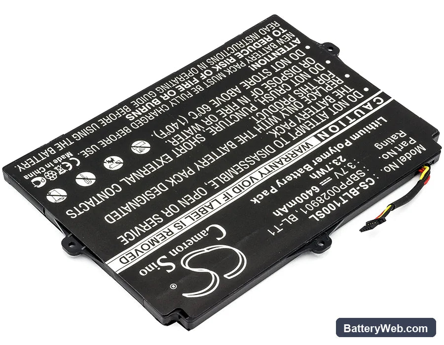 LG Optimus Pad V900 Replacement Battery, 3.7V, 6400mAh, Li-Polymer 2
