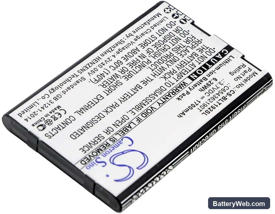 BLU Tank Li Replacement Battery, 3.7V, 1700mAh, Li-ion 2