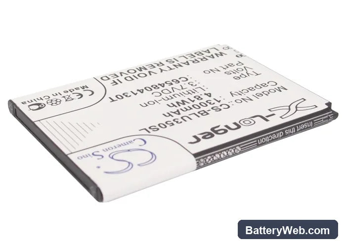 BLU DASH 3.5 Replacement Battery, 3.7V, 1300mAh, Li-ion 2