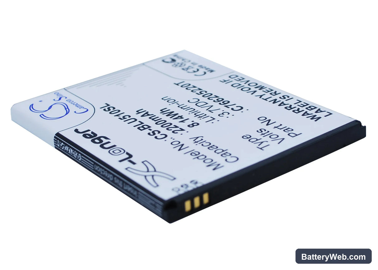 Mediacom 530 Replacement Battery, 3.7V, 2200mAh, Li-ion 1