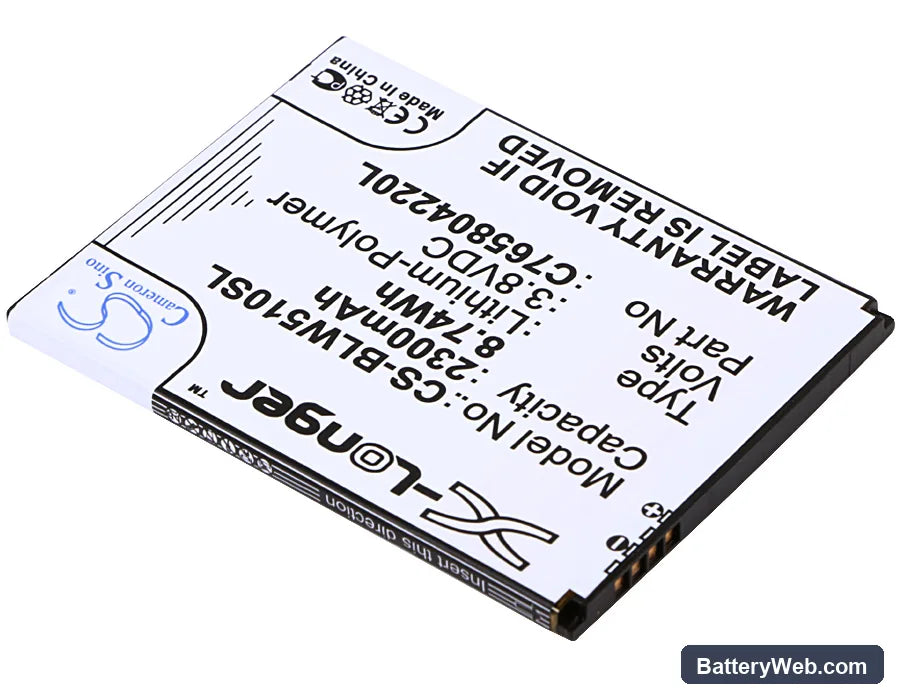 BLU Win HD Replacement Battery, 3.8V, 2300mAh, Li-Polymer 2