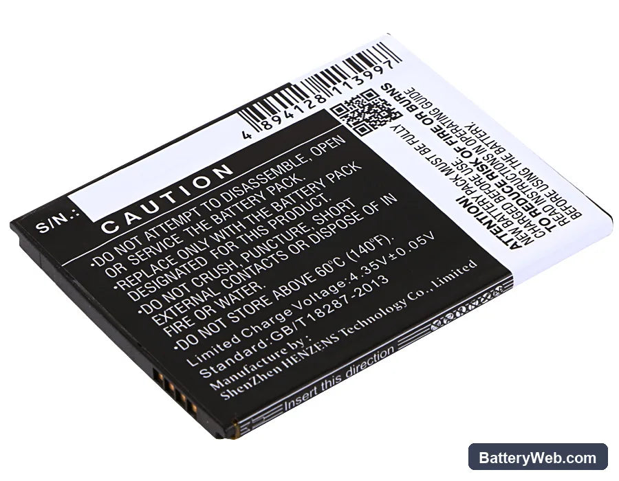 BLU Win HD Replacement Battery, 3.8V, 2300mAh, Li-Polymer 4