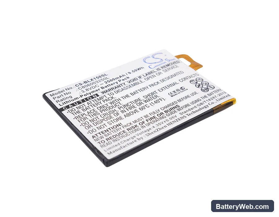 BLU Win HD 5.5" Replacement Battery, 3.8V, 2500mAh, Li-Polymer 1