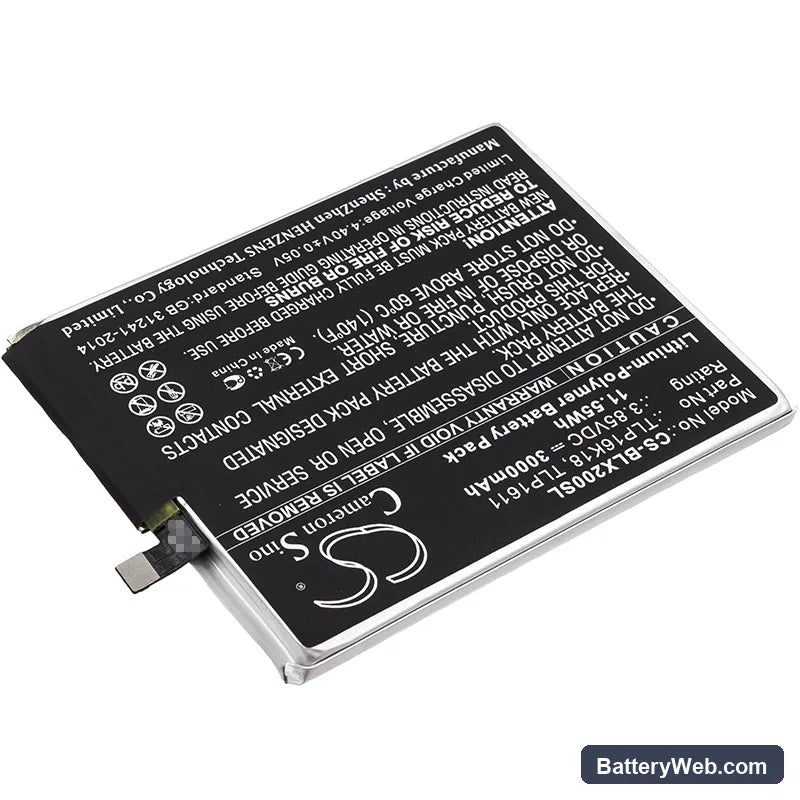 BLU Life One X2 Replacement Battery, 3.85V, 3000mAh, Li-Polymer 2