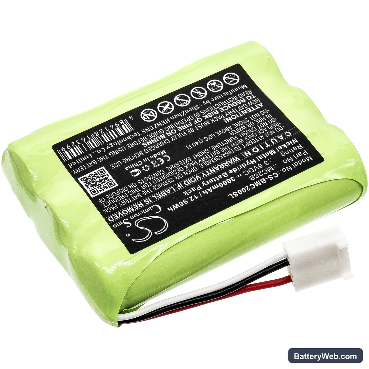 Beamex MC2-TE Replacement Battery, 3.6V, 3600mAh, Ni-MH 2