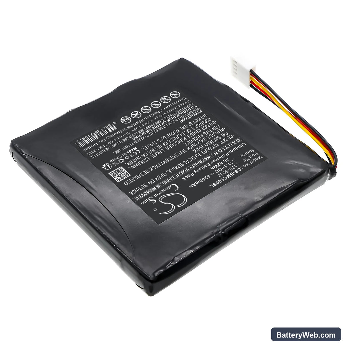 Beamex 8081785 Replacement Battery, 11.1V, 4200mAh, Li-Polymer 2