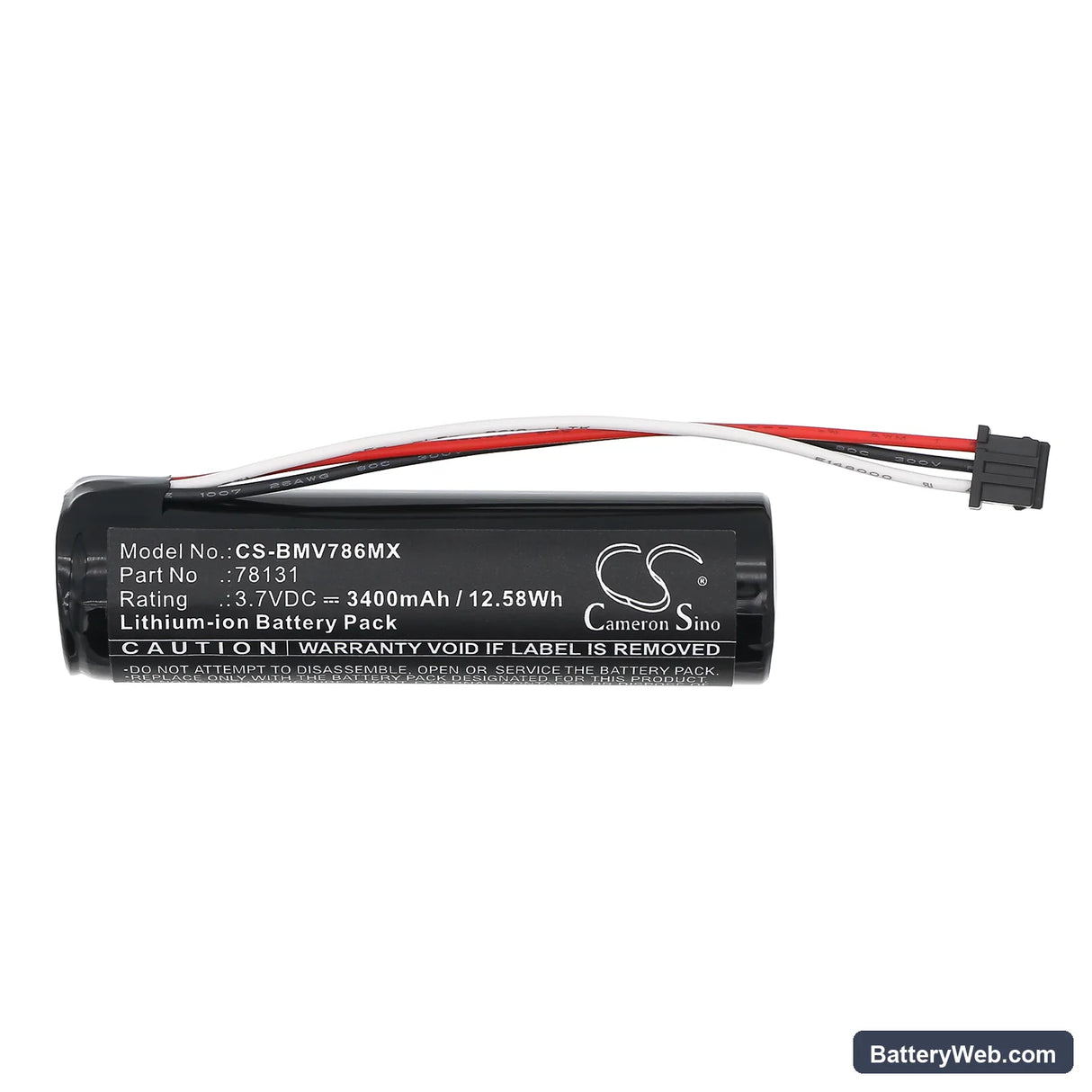 BioControl 78300BC Replacement Battery, 3.7V, 3400mAh, Li-ion 3
